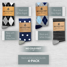 Load image into Gallery viewer, Blue and Black Sock Bundle
