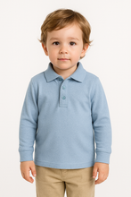 Load image into Gallery viewer, Boys/ Unisex Long Sleeve Pique Polo Shirt - single
