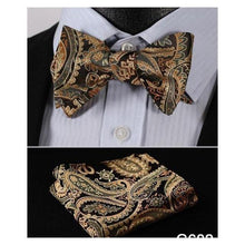 Load image into Gallery viewer, Paisley Bow Ties &amp; Handkerchiefs Collection - Multiple Styles
