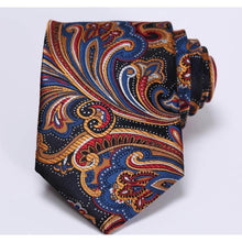 Load image into Gallery viewer, Paisley Wide Necktie &amp; Handkerchief Collection
