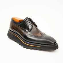 Load image into Gallery viewer, Patent leather shoes Platform brogues Black
