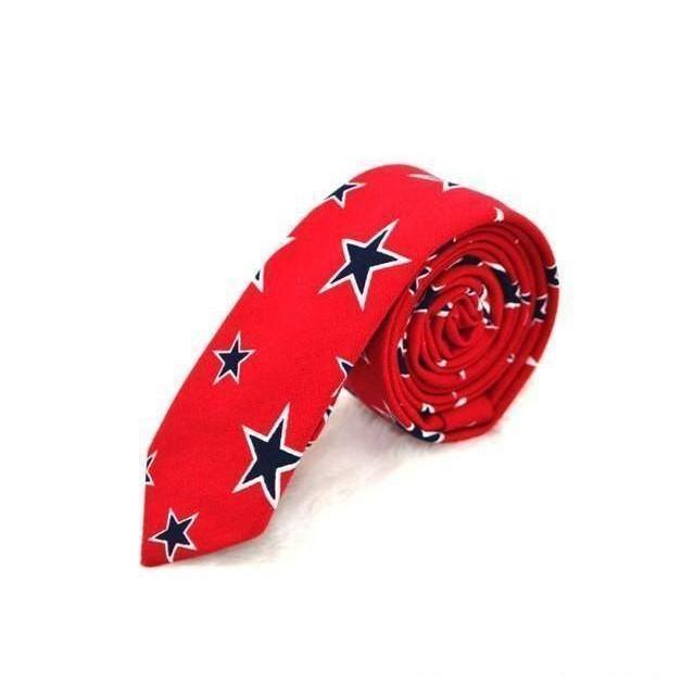Patriotic Stars USA Collection Skinny Ties - 4 Colors & Styles