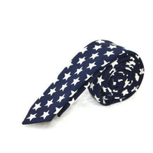 Load image into Gallery viewer, Patriotic Stars USA Collection Skinny Ties - 4 Colors &amp; Styles
