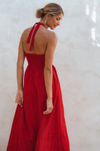 Load image into Gallery viewer, Penelope Halter Linen Maxi Dress
