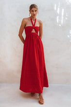 Load image into Gallery viewer, Penelope Halter Linen Maxi Dress
