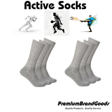 Load image into Gallery viewer, Men&#39;s Active Athlete Crew Socks 9-11 ,10-13
