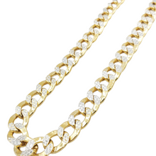Load image into Gallery viewer, 10K Gold- Hollow Cuban Link Diamond Cut (Pave) Chain
