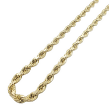 Load image into Gallery viewer, 10K Gold- Solid Rope Chain (Yellow Gold)
