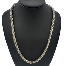 Load image into Gallery viewer, 10K Gold- Solid Rope Chain (White Gold)
