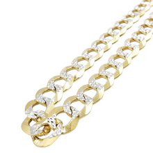 Load image into Gallery viewer, 10K Gold- Solid Cuban Link Diamond Cut (Pave) Chain
