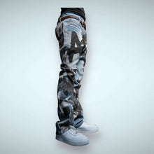 Load image into Gallery viewer, RM204SK - Graphic Printed Stacked Jeans
