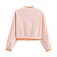 Load image into Gallery viewer, Pink Short Baseball-Style Jacket For Women, Williamsburg, BYMANYC New York.
