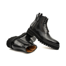 Load image into Gallery viewer, Platform Patent Combat Boots
