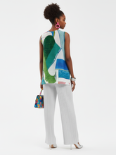 Load image into Gallery viewer, Pleated Printed Sleeveless Top, Coney Island | Women - BYMANYC ® New York
