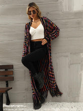 Load image into Gallery viewer, Plus-Size Tassel Fringe Long Cardigan with Colorful Thread Weaving | NCS
