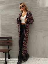 Load image into Gallery viewer, Plus-Size Tassel Fringe Long Cardigan with Colorful Thread Weaving | NCS
