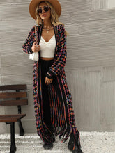 Load image into Gallery viewer, Plus-Size Tassel Fringe Long Cardigan with Colorful Thread Weaving | NCS

