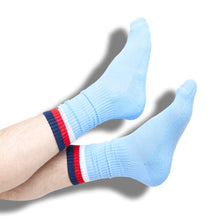 Load image into Gallery viewer, Powder 3 Stripe Crew Socks

