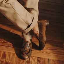 Load image into Gallery viewer, Men's Brown Snakeskin Milano Loafer
