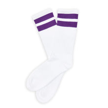 Load image into Gallery viewer, Purple Retro Casual Crew Socks
