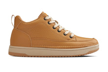 Load image into Gallery viewer, CALTO - Q274  - 2 Inches Taller (Camel Brown &amp; Gum Sole) - Elevated Leatherette Micro-Perforated Sneakers
