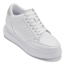 Load image into Gallery viewer, CALTO - Q512 - 2.6 Inches Taller Lightweight (Pure White/White Sole) - Chunky Sole Sneakers
