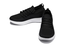 Load image into Gallery viewer, CALTO - QA062 - 2.4 Inches Taller (Black/White Sole) - Lightweight Knitted Sneakers
