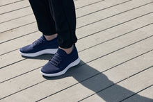 Load image into Gallery viewer, CALTO - QA063 - 2.4 Inches Taller (Navy/White Sole) - Lightweight Knitted Sneakers
