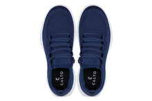 Load image into Gallery viewer, CALTO - QA063 - 2.4 Inches Taller (Navy/White Sole) - Lightweight Knitted Sneakers
