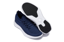 Load image into Gallery viewer, CALTO - QA063 - 2.4 Inches Taller (Navy/White Sole) - Lightweight Knitted Sneakers
