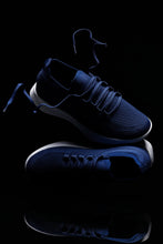 Load image into Gallery viewer, CALTO - QA063 - 2.4 Inches Taller (Navy/White Sole) - Lightweight Knitted Sneakers
