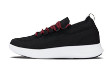 Load image into Gallery viewer, CALTO - QA064 - 2.4 Inches Taller (Black/Red/White Sole) - Lightweight Knitted Sneakers
