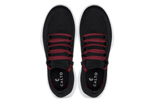 Load image into Gallery viewer, CALTO - QA064 - 2.4 Inches Taller (Black/Red/White Sole) - Lightweight Knitted Sneakers
