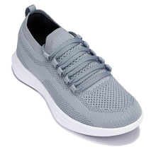 Load image into Gallery viewer, CALTO - QA065 - 2.4 Inches Taller (Grey/White Sole) - Lightweight Knitted Sneakers
