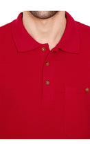 Load image into Gallery viewer, Men's Short Sleeve Pique Polo Shirt in Cotton Blend with Front Pocket

