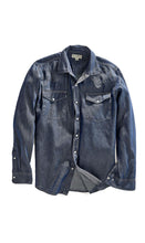 Load image into Gallery viewer, Mens Western Snap Front Button Shirt in Denim and Twill with a Stitched Yoke and Chest Pockets
