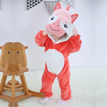 Load image into Gallery viewer, Cartoon Flannel Baby Rompers - # BAAA21110013
