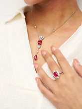 Load image into Gallery viewer, Exquisite Ruby Necklace - Ruby Veil

