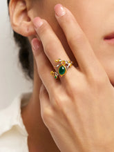 Load image into Gallery viewer, Exquisite Emerald Ring - Enchanted Branch
