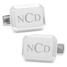 Load image into Gallery viewer, Sterling Rectangular Engravable Cufflinks
