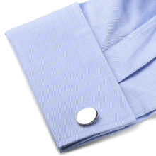 Load image into Gallery viewer, Sterling Silver Infinity Edge Oval Engravable Cufflinks
