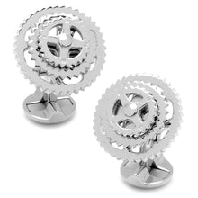 Load image into Gallery viewer, Sterling Silver Cyclist Cufflinks
