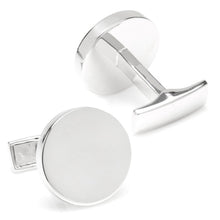 Load image into Gallery viewer, Sterling Silver Infinity Edge Round Engravable Cufflinks
