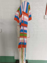 Load image into Gallery viewer, Rainbow Fringe Ultra-Short Loose Crop Knit Sweater | NCS
