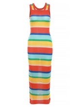 Load image into Gallery viewer, Rainbow Spoon Neck Sleeveless Knit Dress  | NCS
