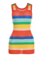Load image into Gallery viewer, Rainbow Spoon Neck Sleeveless Knit Dress  | NCS
