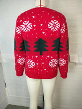 Load image into Gallery viewer, Red Christmas Tree Jacquard Pullover Sweater | NCS
