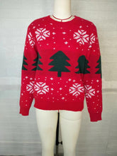 Load image into Gallery viewer, Red Christmas Tree Jacquard Pullover Sweater | NCS

