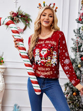 Load image into Gallery viewer, Red Snowflake Christmas Pullover Sweater | NCS
