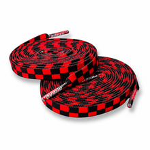 Load image into Gallery viewer, Red Checkered Bread Laces

